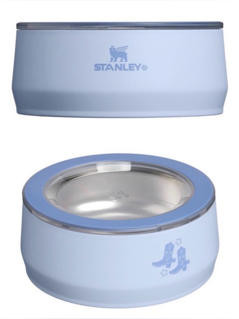 NWT Stanley Western Travel 3-Cup Pet Bowl Limited Edition Light Denim